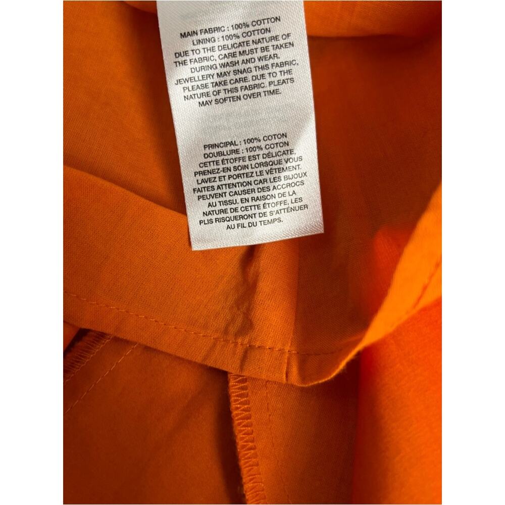 Self-Portrait NWT Burnt Orange Off The Shoulder Ruched Mini Dress Womens Size 4 - Picture 8 of 14
